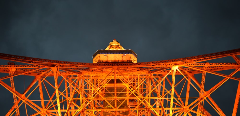 fotografia dall'alto della Torre Eiffel durante la notte