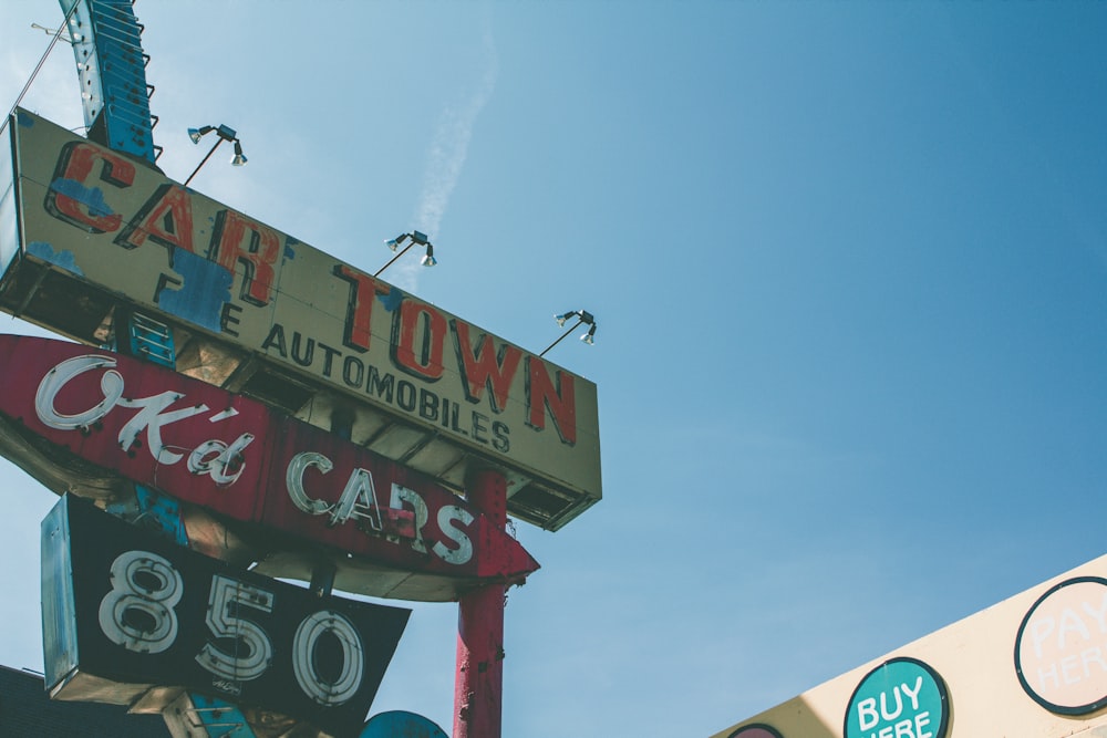 Car Town signage beside shop