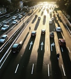 aerial photography of highway road