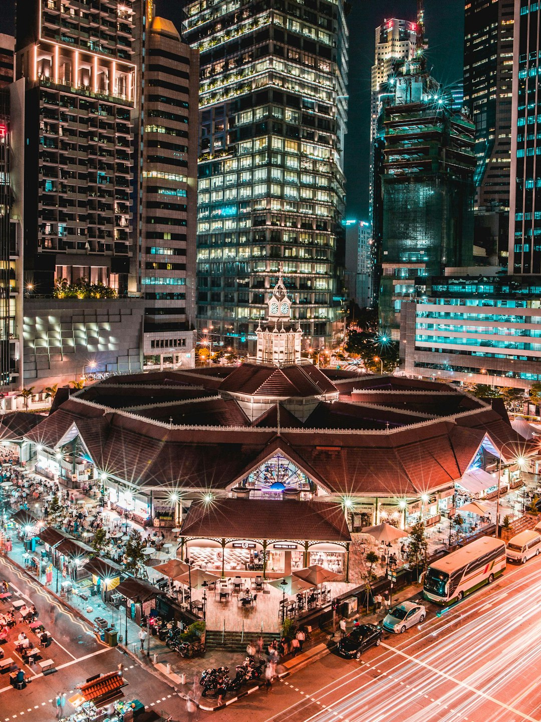 Landmark photo spot Telok Ayer Market Singapore