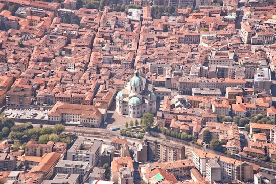 aerial photography of city in Lake Como Italy