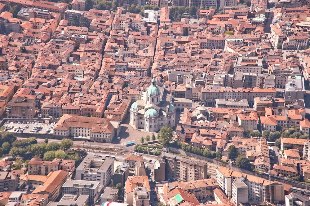 aerial photography of city