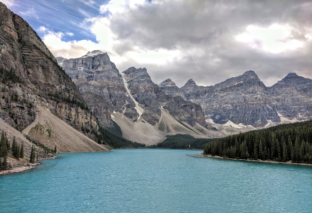 body of water between landscape