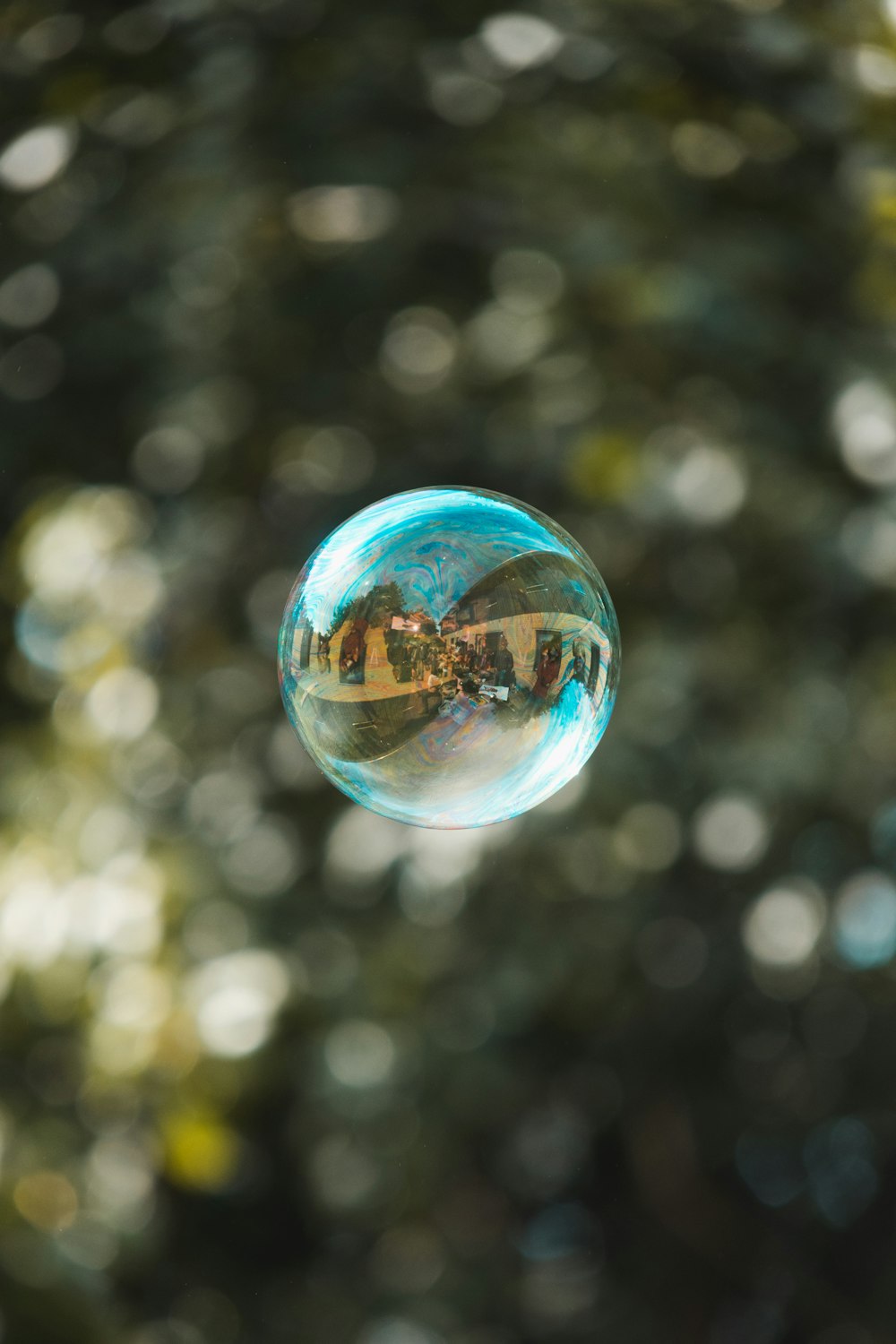 selective focus photography of bubble