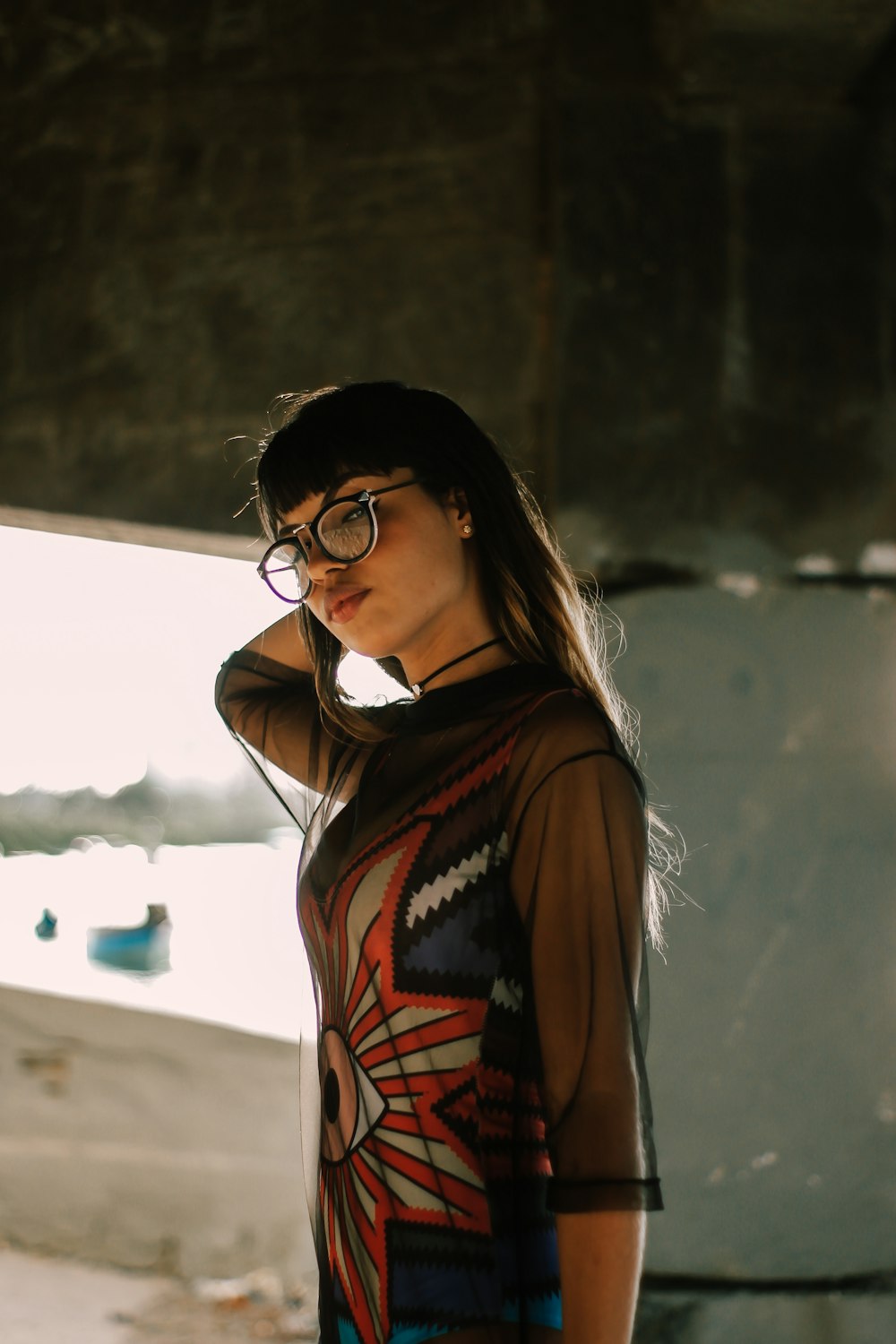 selective focus photography of woman wearing eyeglasses