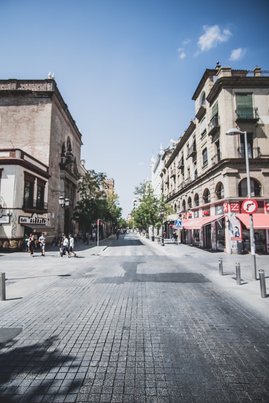 people beside the street in Plaza de la Encarnación Spain