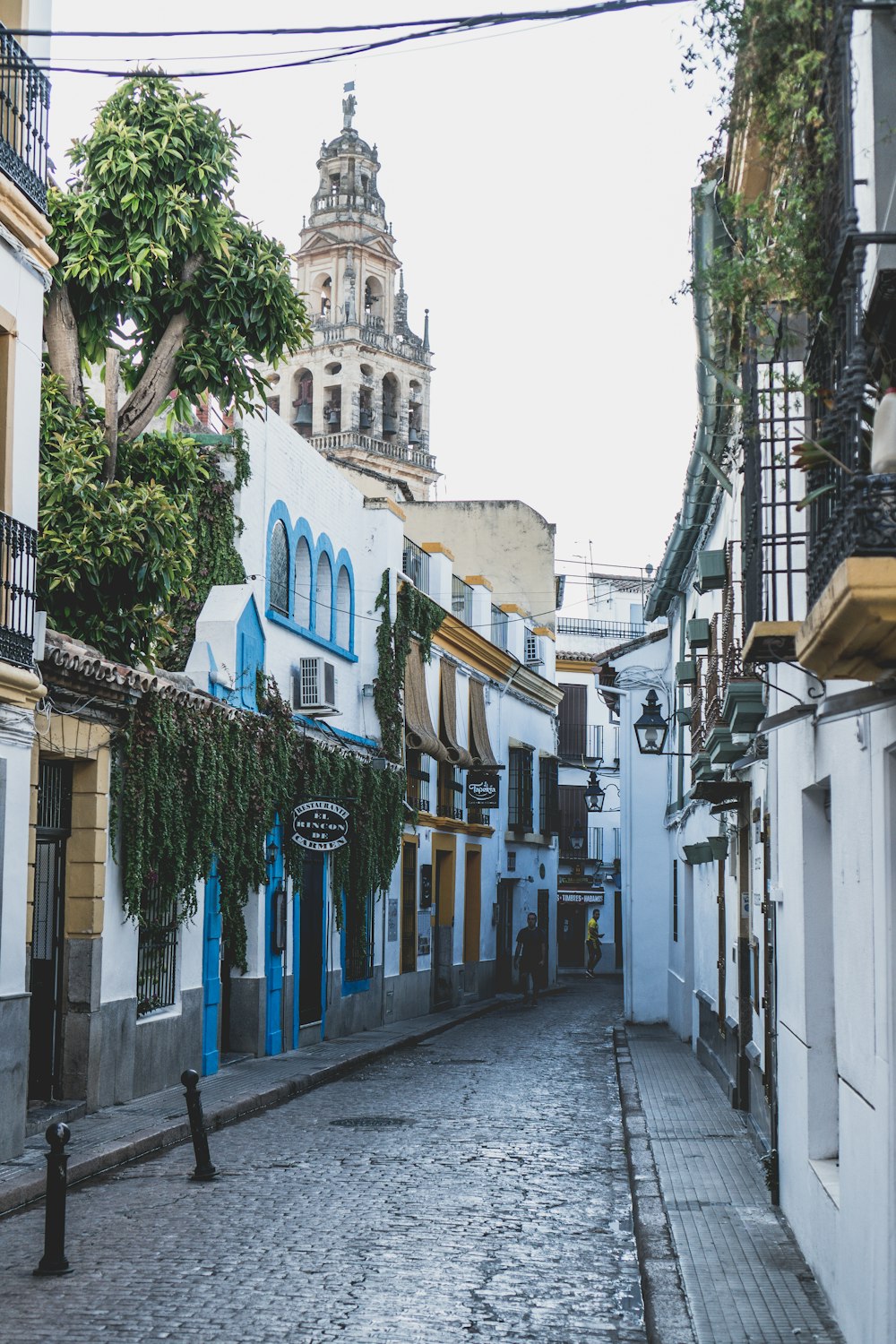 Edificio de hormigón blanco y azul