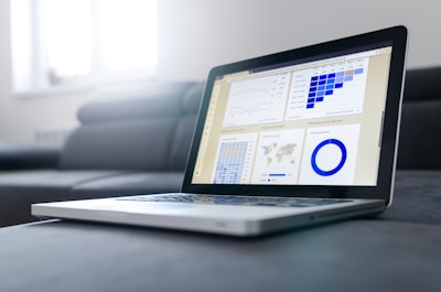 laptop with website insights displayed