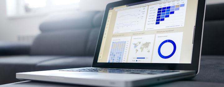 Google Ads performance dashboard on laptop