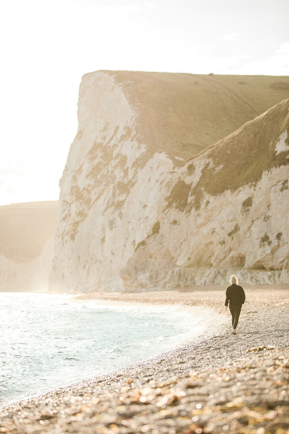 person on coastline