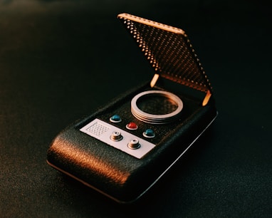 rectangular black digital device