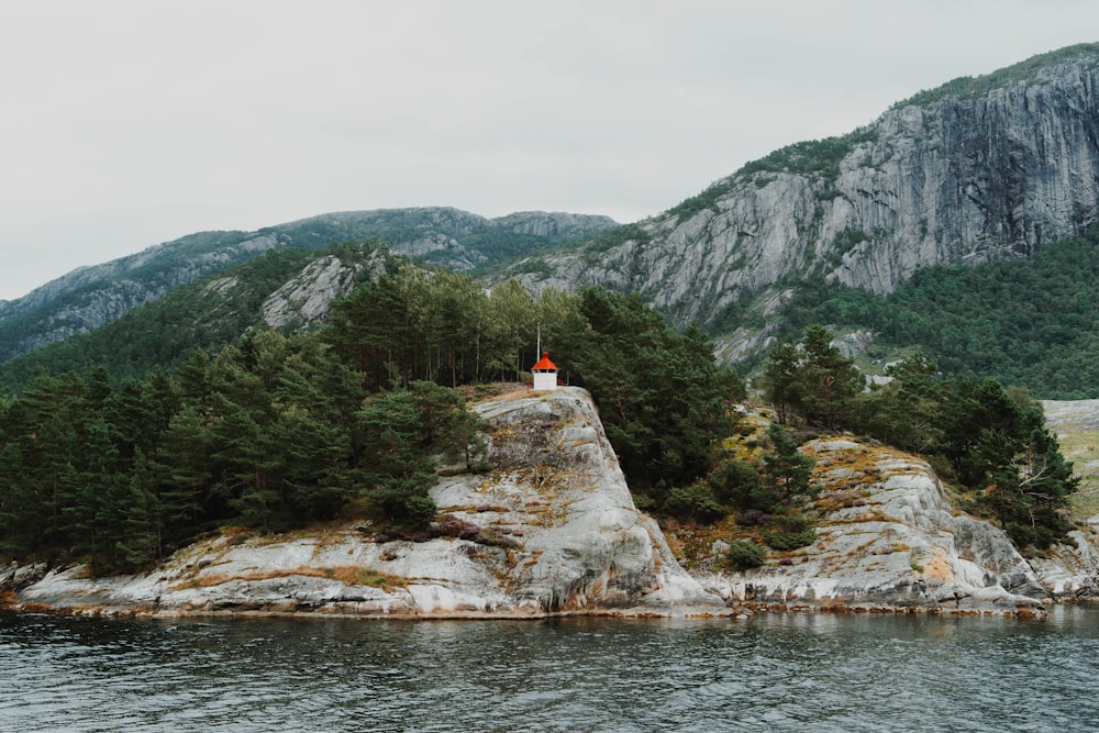 white rock formation