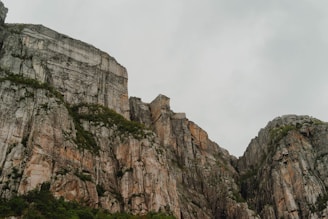 low-angle view photo of mountain