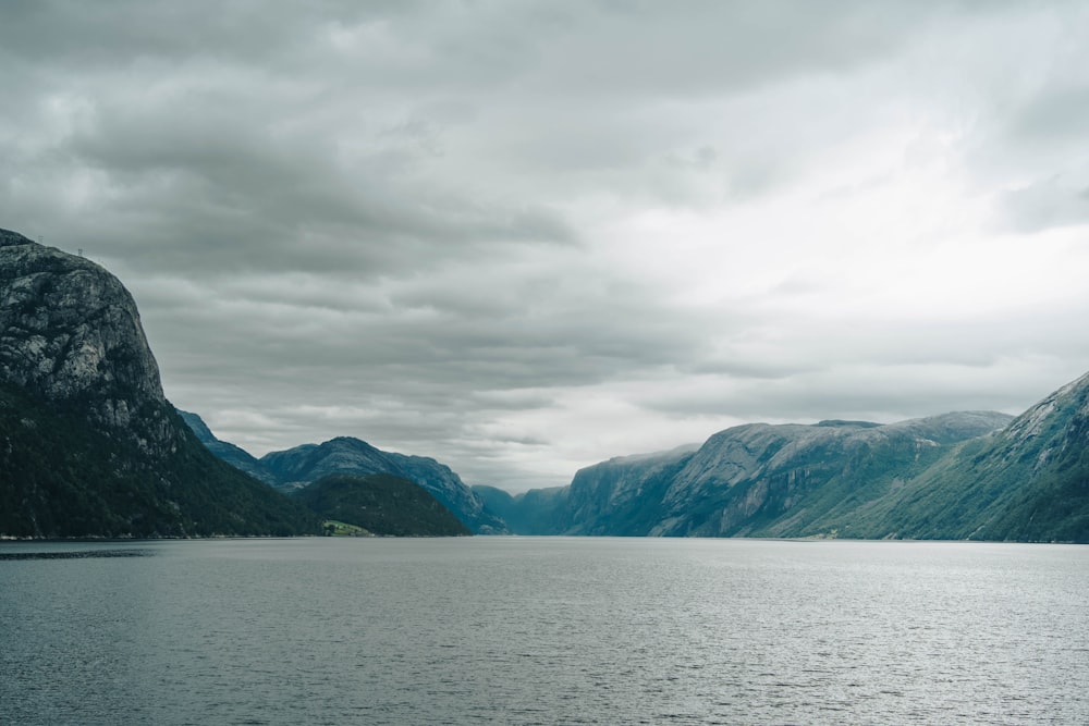 landscape photography of green mountain