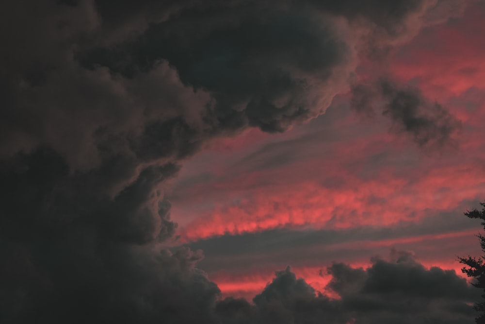 회색 구름의 타임랩스 사진