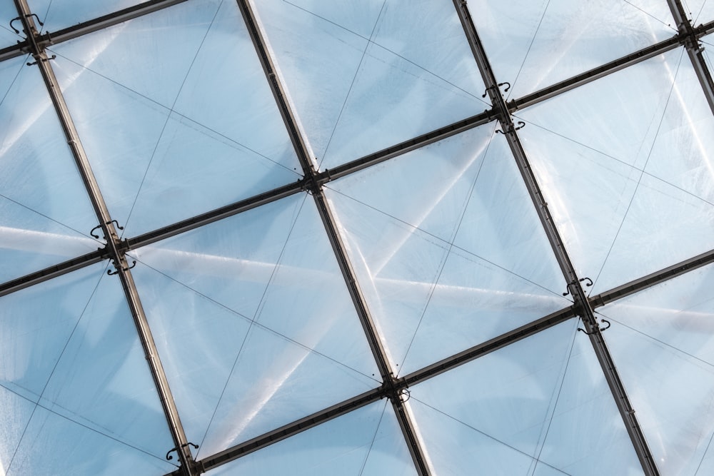 white and gray glass ceiling