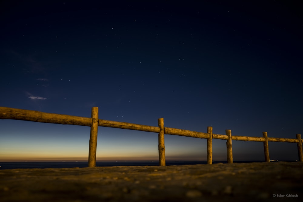 shallow focus of wooden fence