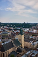 A panoramic view of the City Centre Church with its classic architecture.