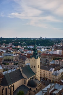 A panoramic view of the City Centre Church with its classic architecture.