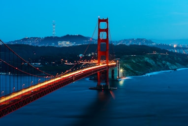 top view of San Francisco bridge