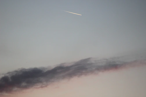 Meteor streaking across a twilight sky captured by Terraviva's camera.