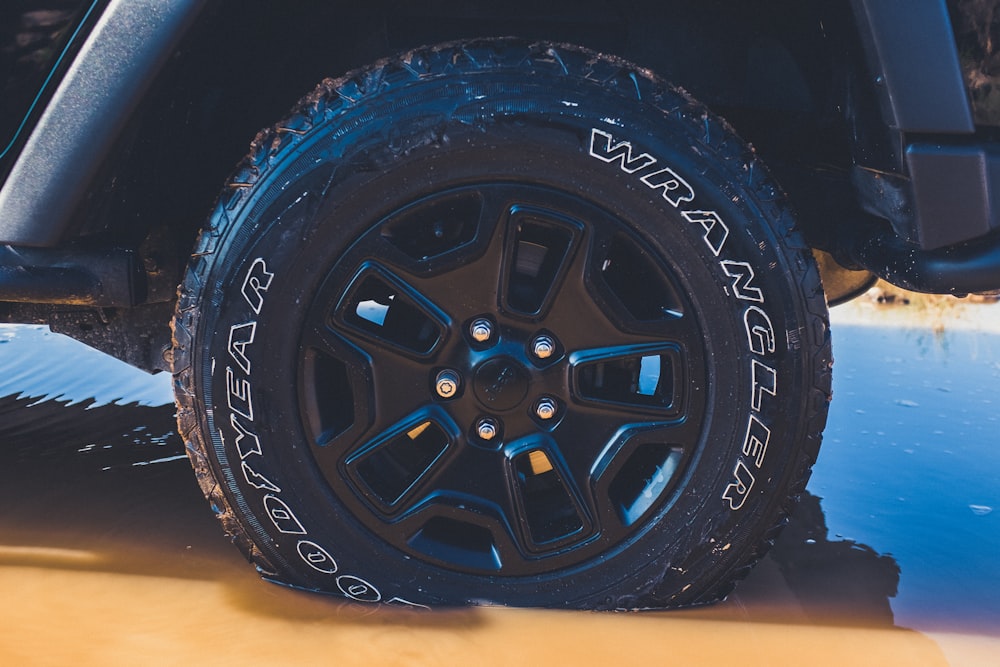 black Goodyear tire vehicle