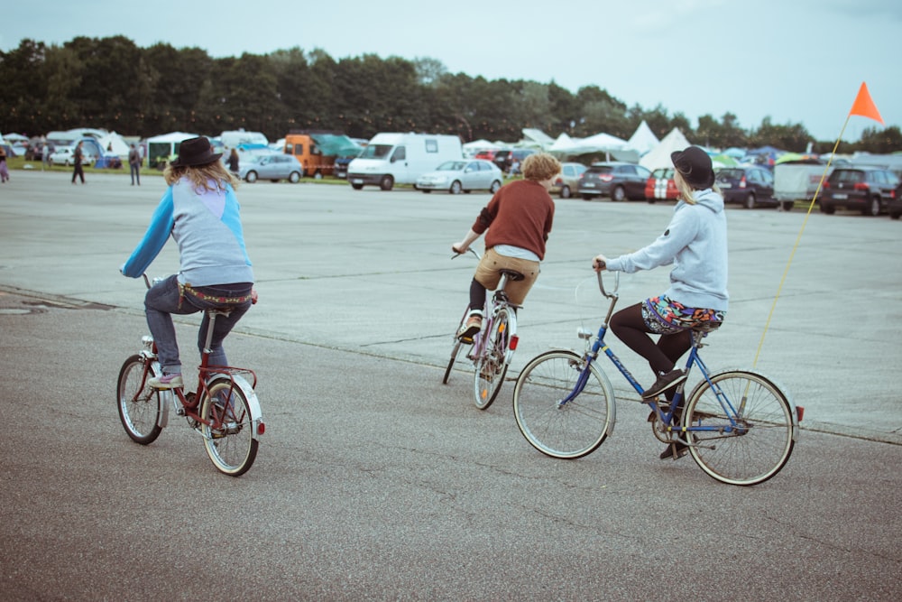 people riding bicycle