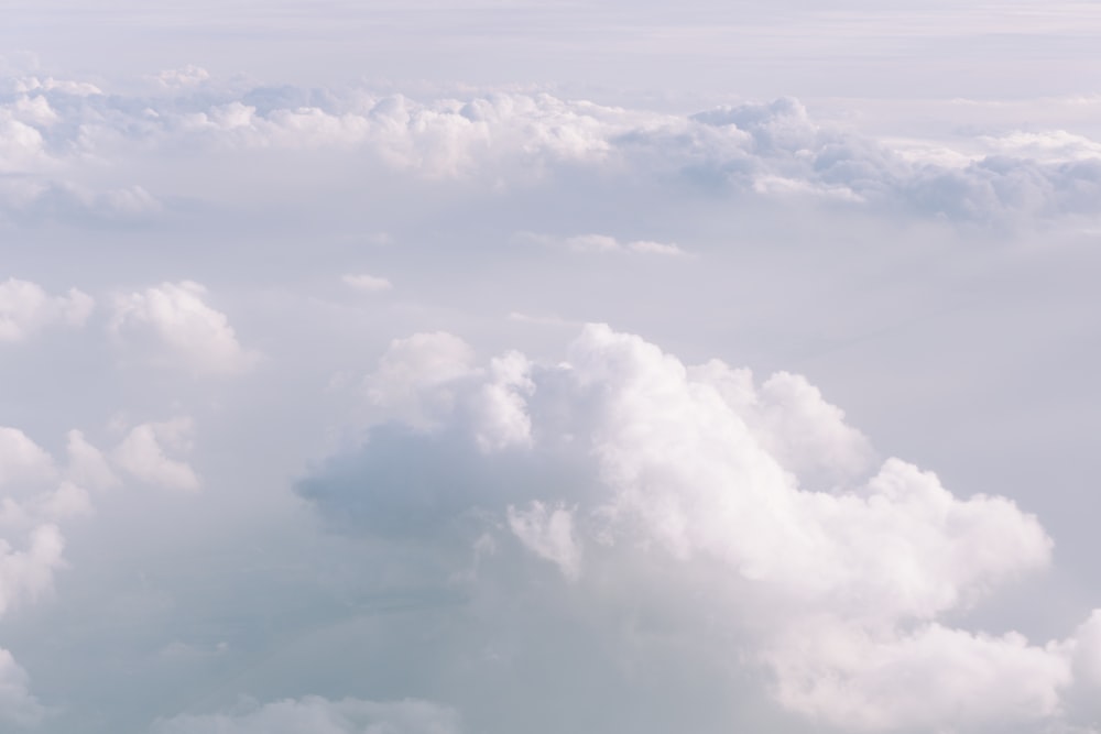 aerial photography of white clouds