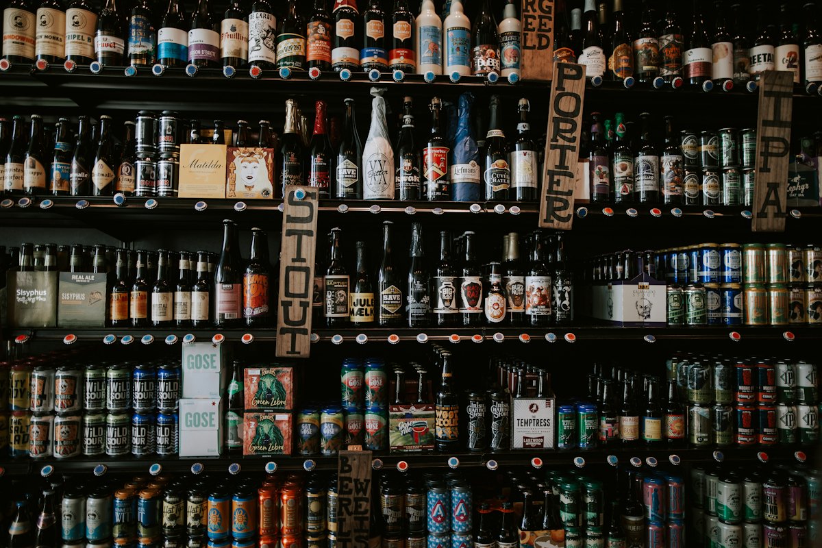 The bottle shop wall