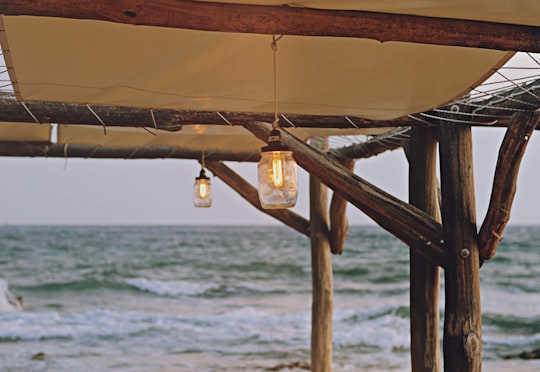 gazebo with hanging lamp in Umag Croatia