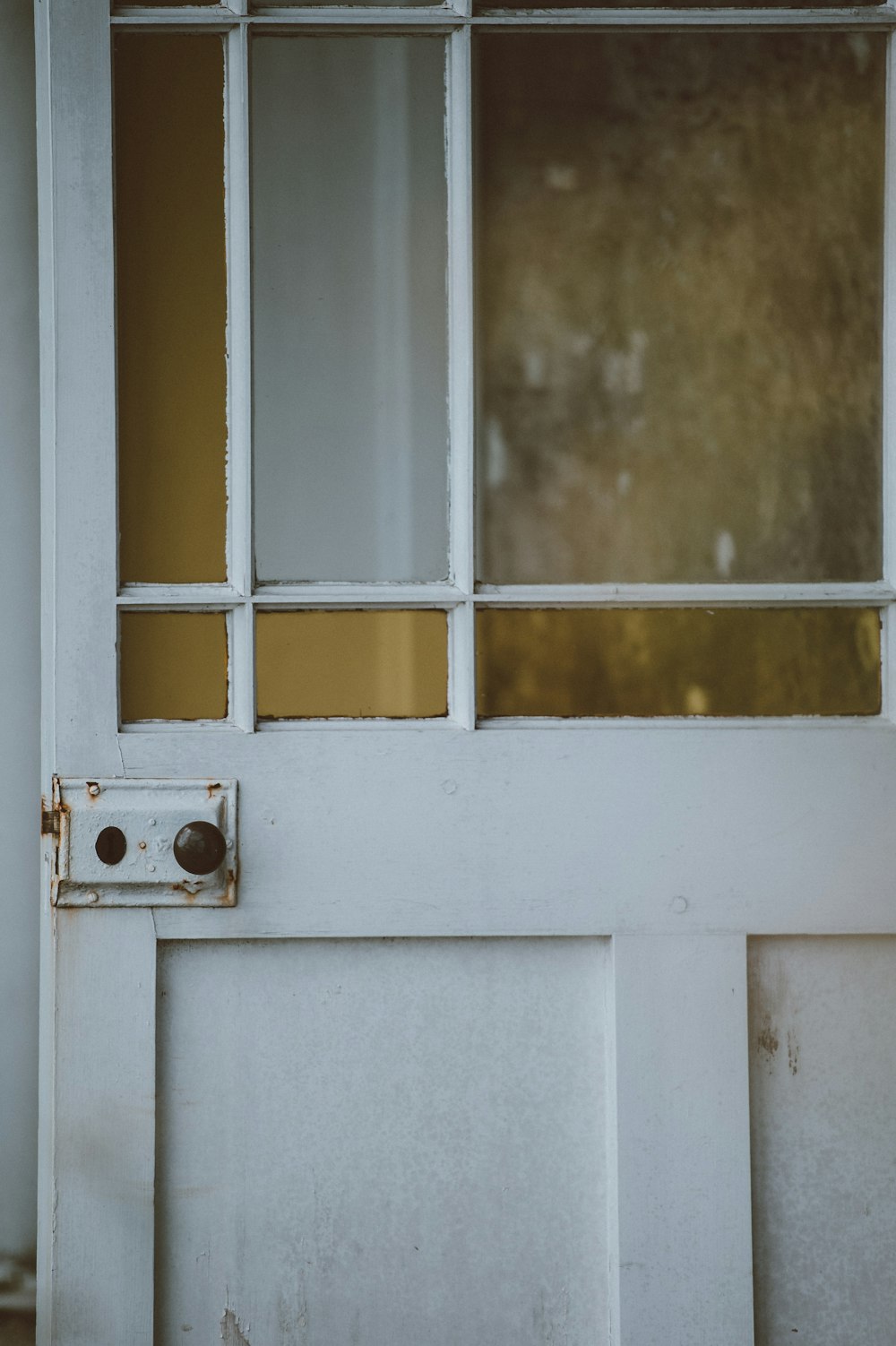 closed white wooden door