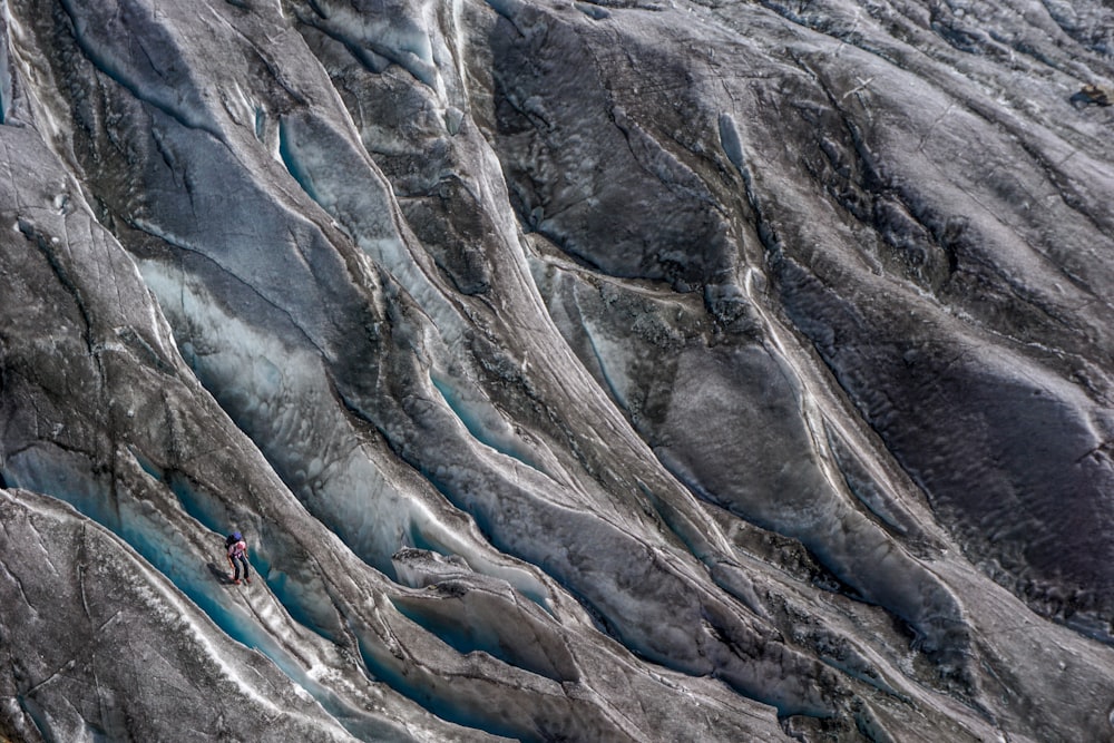 bird's eye photography of gray mountain