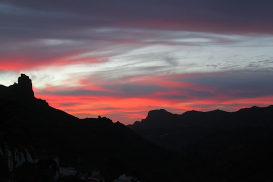 silhouette of rock formations in Gran Canaria Spain