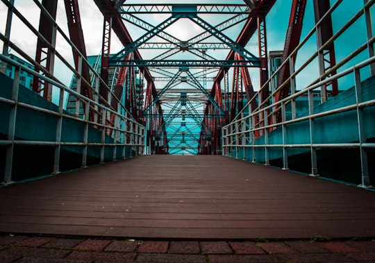 low angle photography of concrete bridge at daytime in Manchester United Kingdom