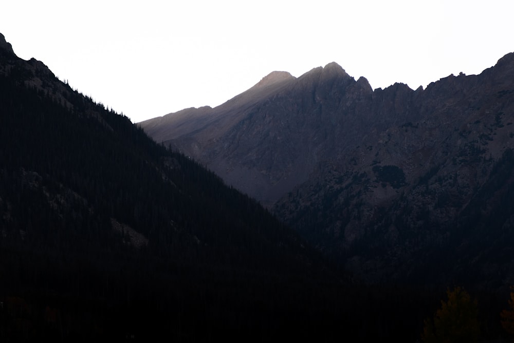 silhouette of mountain