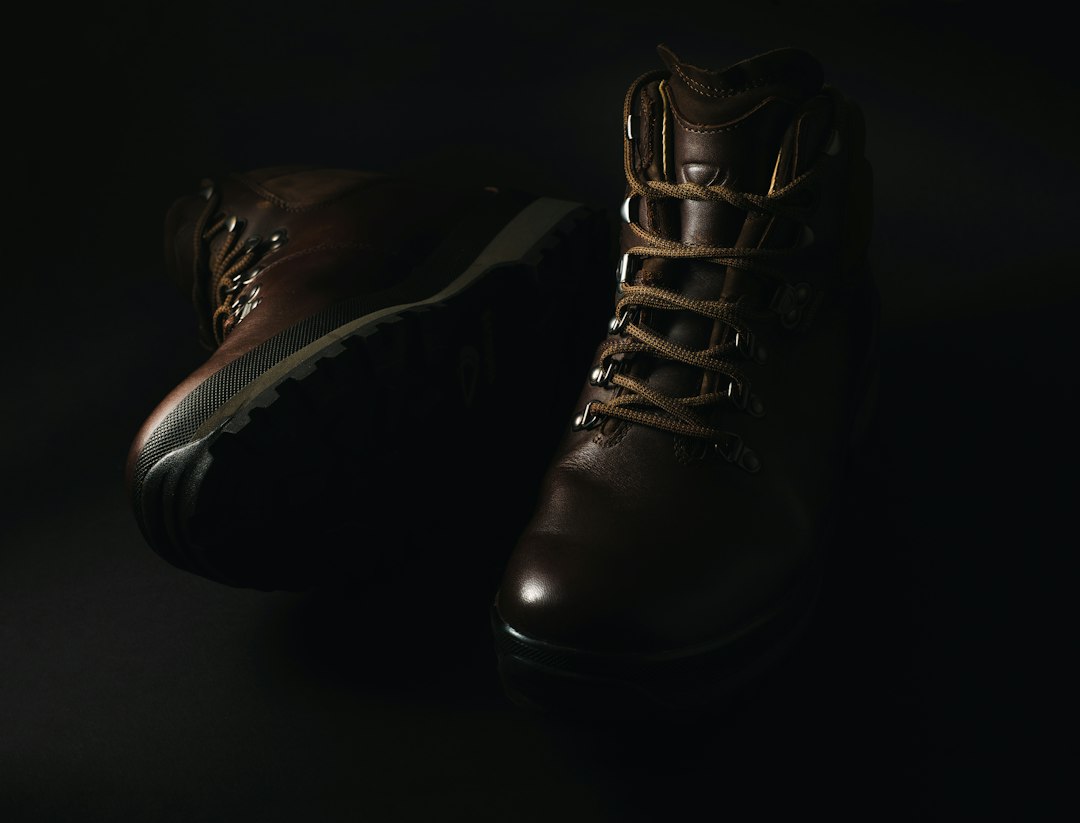 women's leather ankle boots closeup