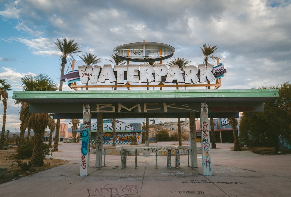 Waterpark signage