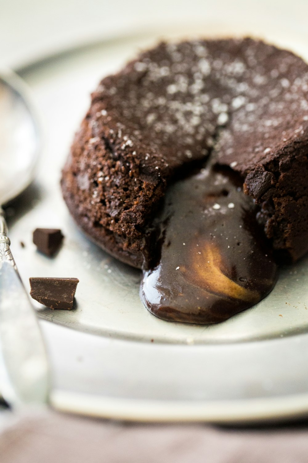 round baked cake on plate