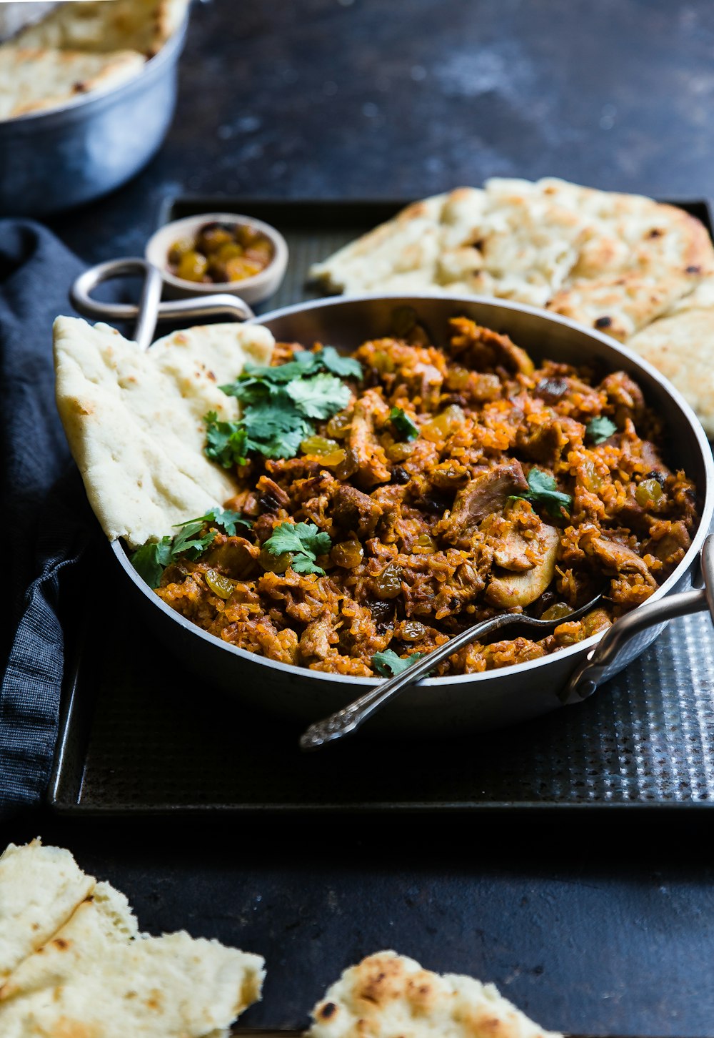 carne cocida en sartén