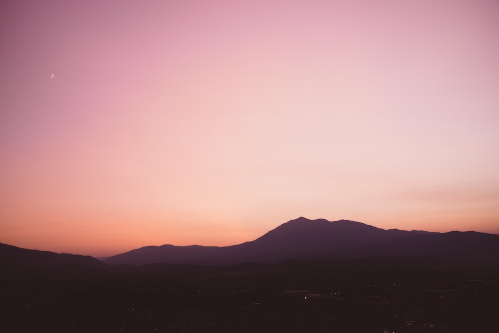 silhouette of mountain