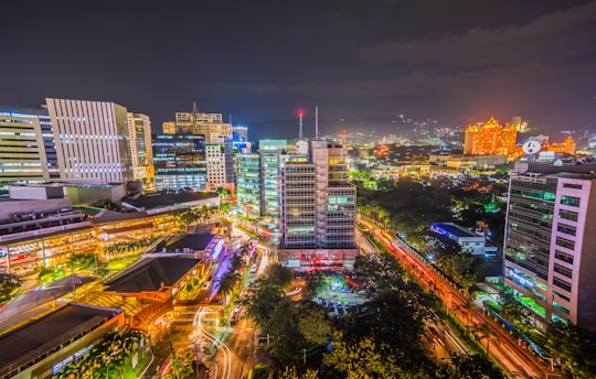 long-exposure photo of urban city with lights