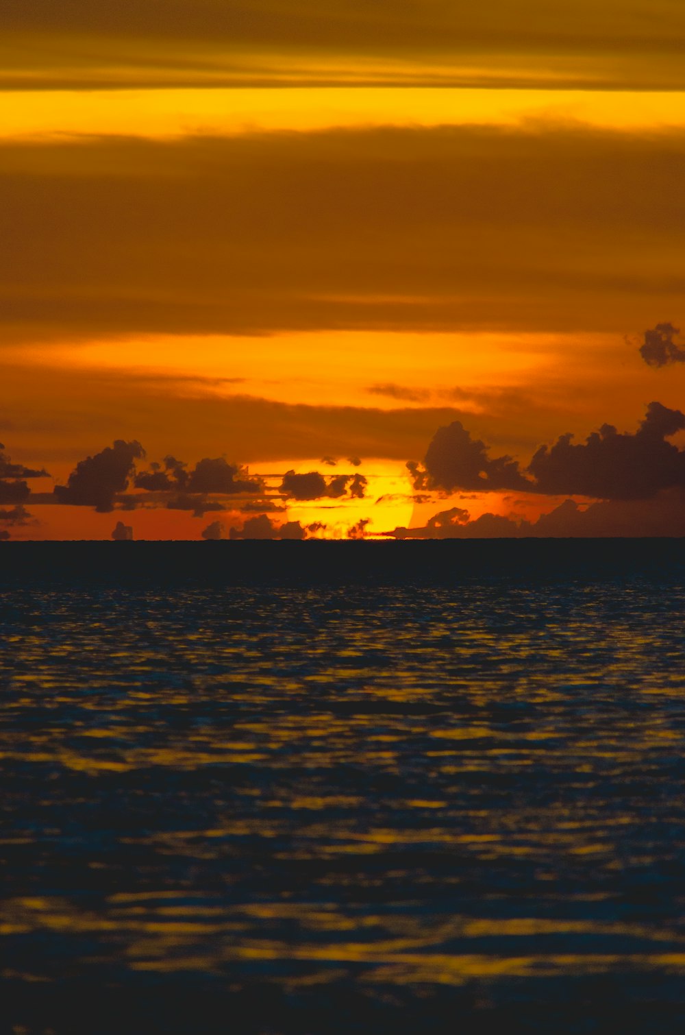 body of water during golden hour