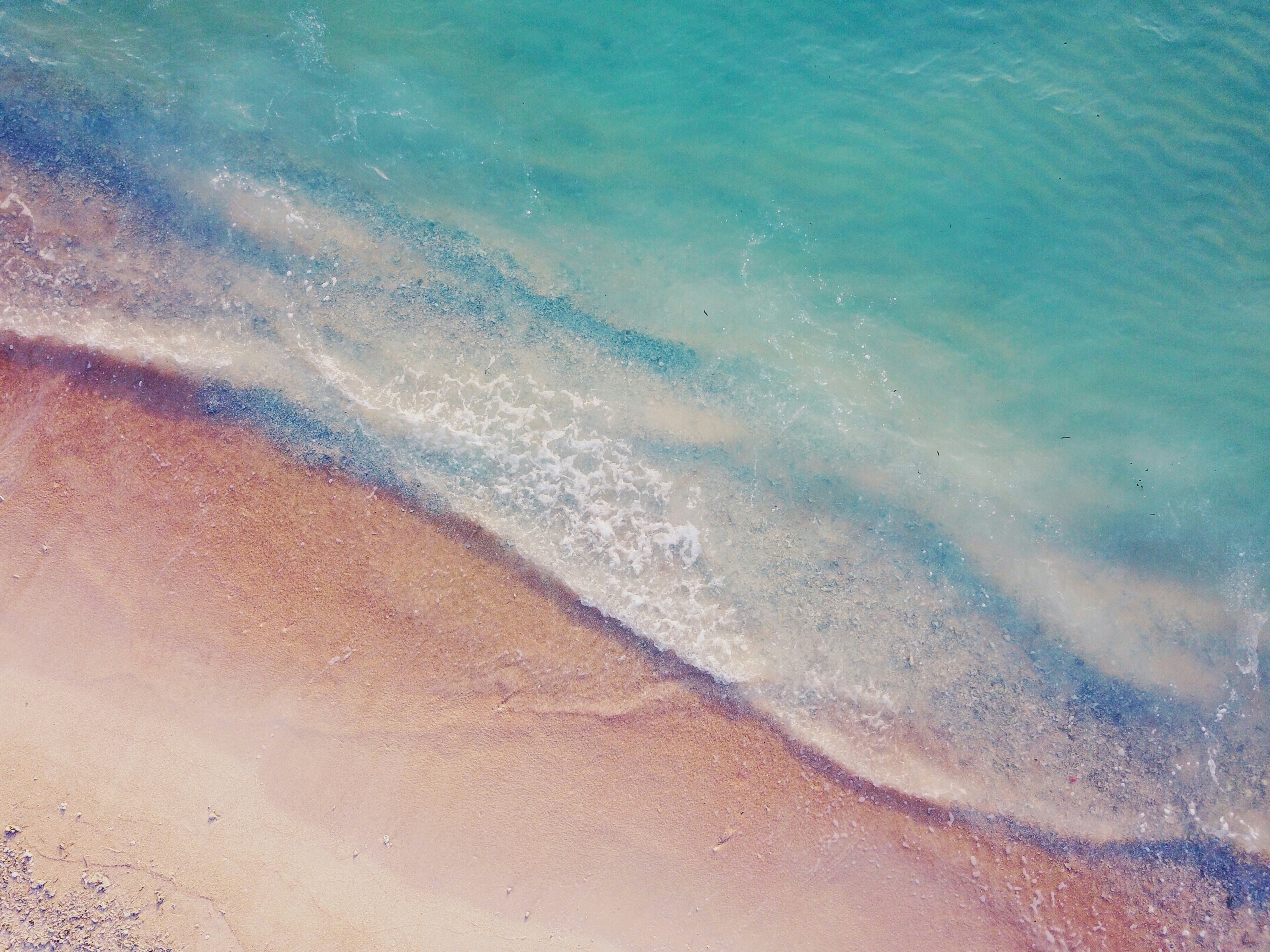 Tide shot from high-angle view in Bali