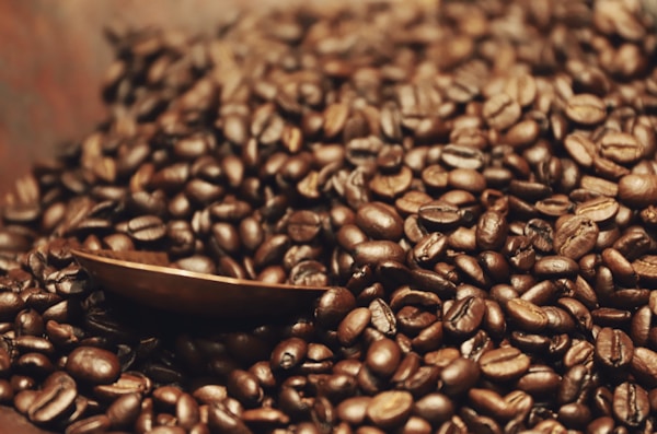 Pile of coffee beans