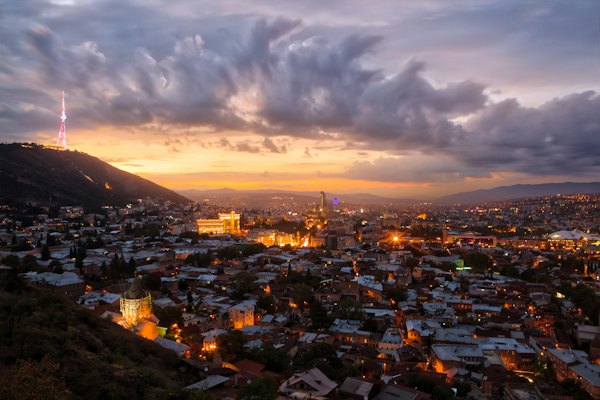 Houses under clouds — Tbilisi, Georgia