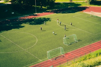 people playing soccer on soccer field