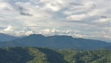 A scenic view of a travel destination with mountains.