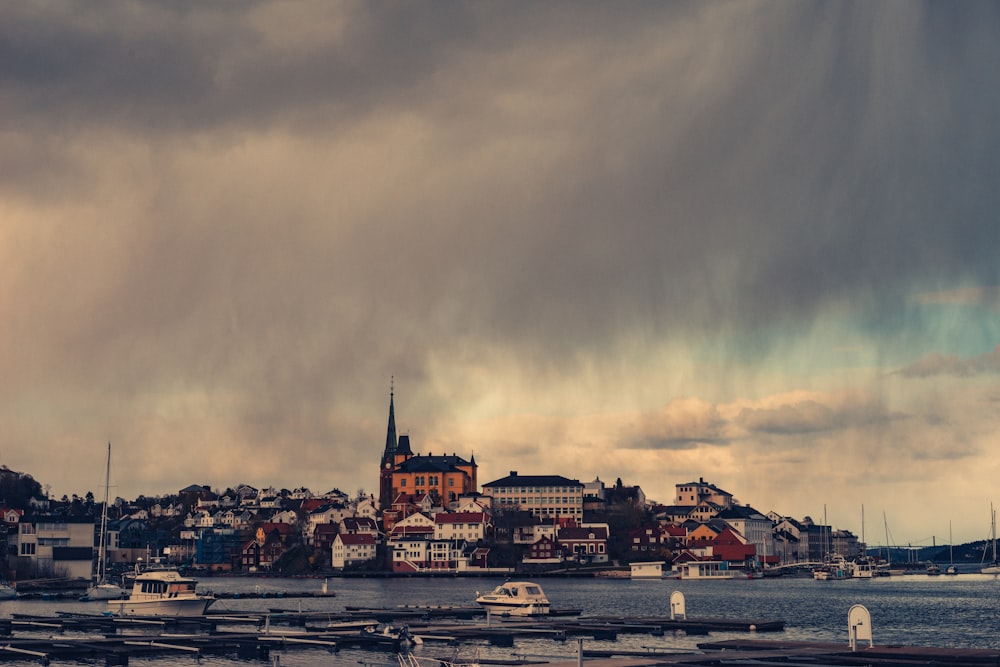 photo of buildings and sea