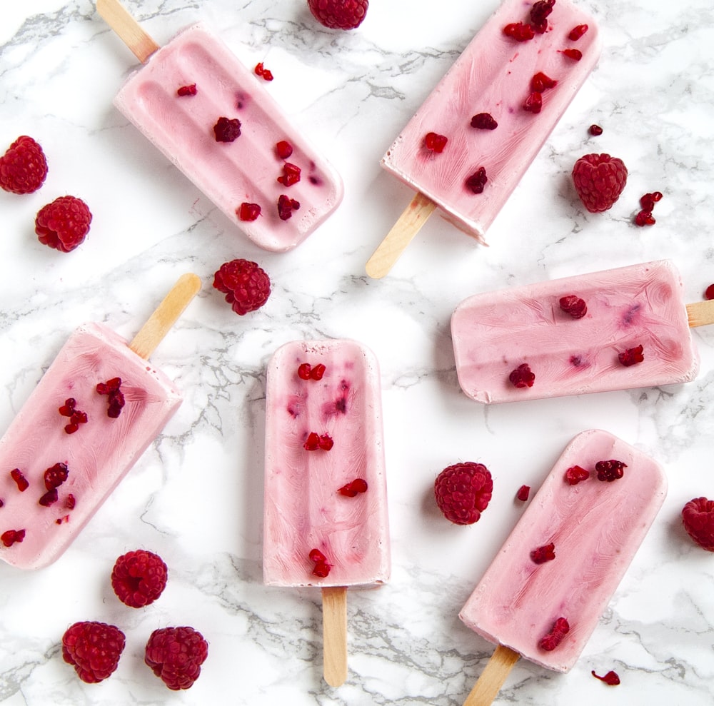 paletas de fresa