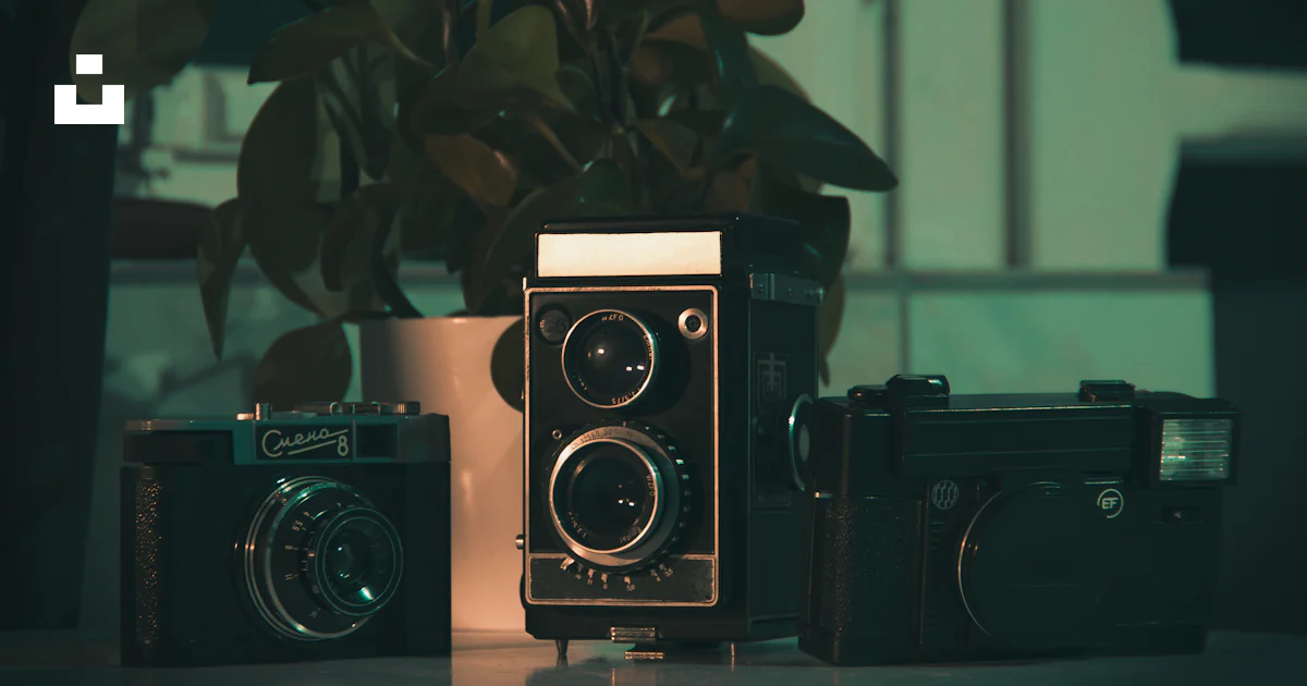 Three black cameras on beige surface photo – Free Camera Image on Unsplash